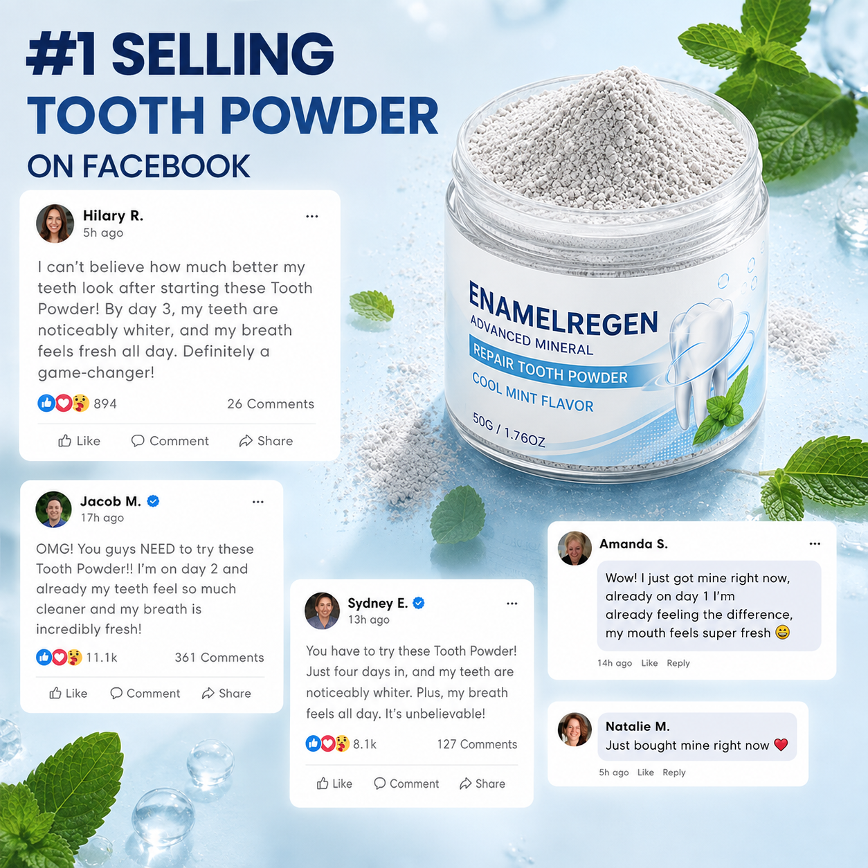 EnamelRegen Advanced Mineral Repair Tooth Powder🔥🔥