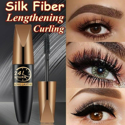 🔥2026 Hot Sale 49% OFF🎯4D Waterproof Silk Fibre Thick Lengthening Mascara